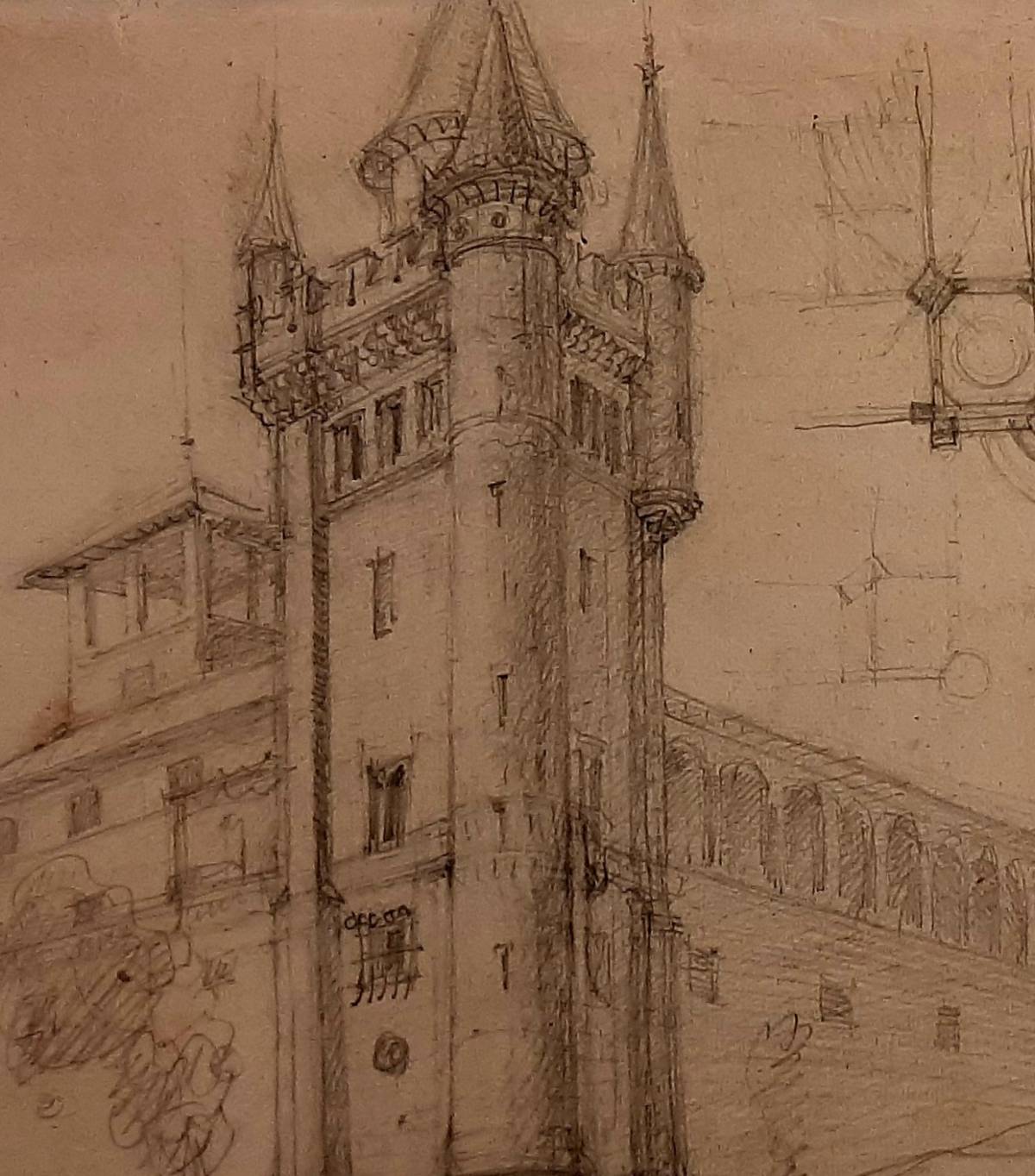 Plànol projecte Torre d`en Feu. 1895