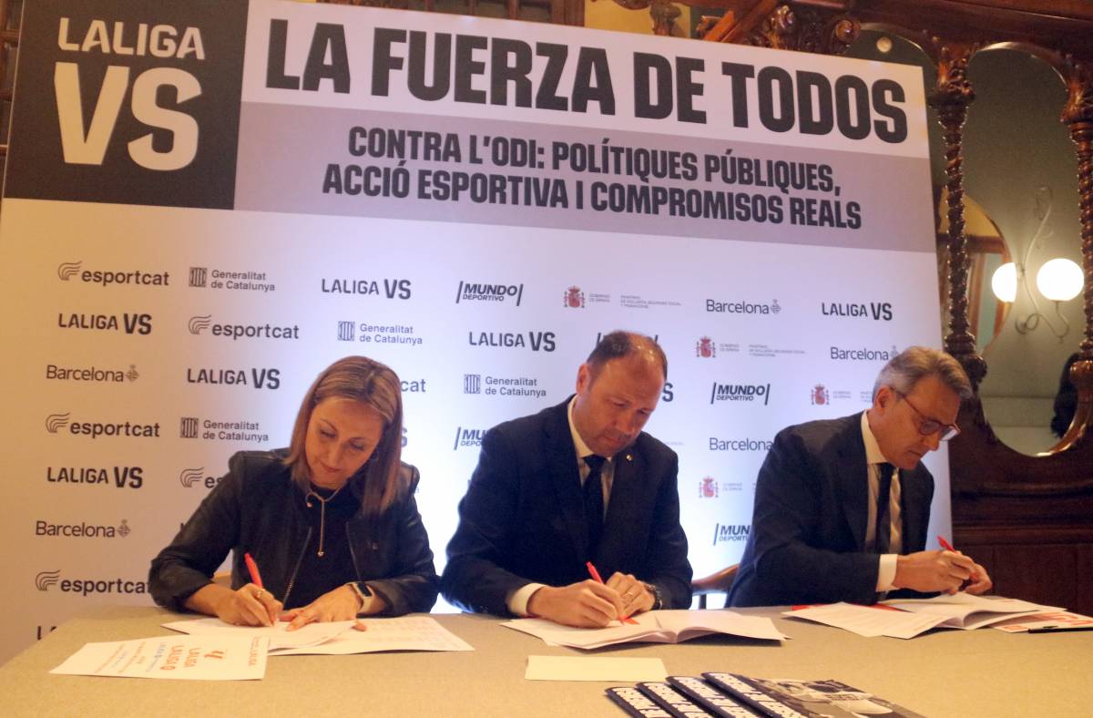 Conveni entre la Generalitat i la Lliga contra l'odi a l'esport després dels crits islamòfobs a Cornellà