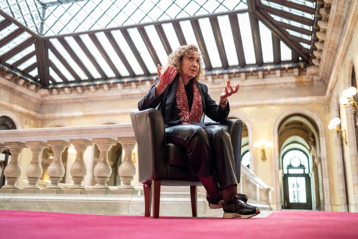 Ester Capella, durant l`entrevista amb Nació