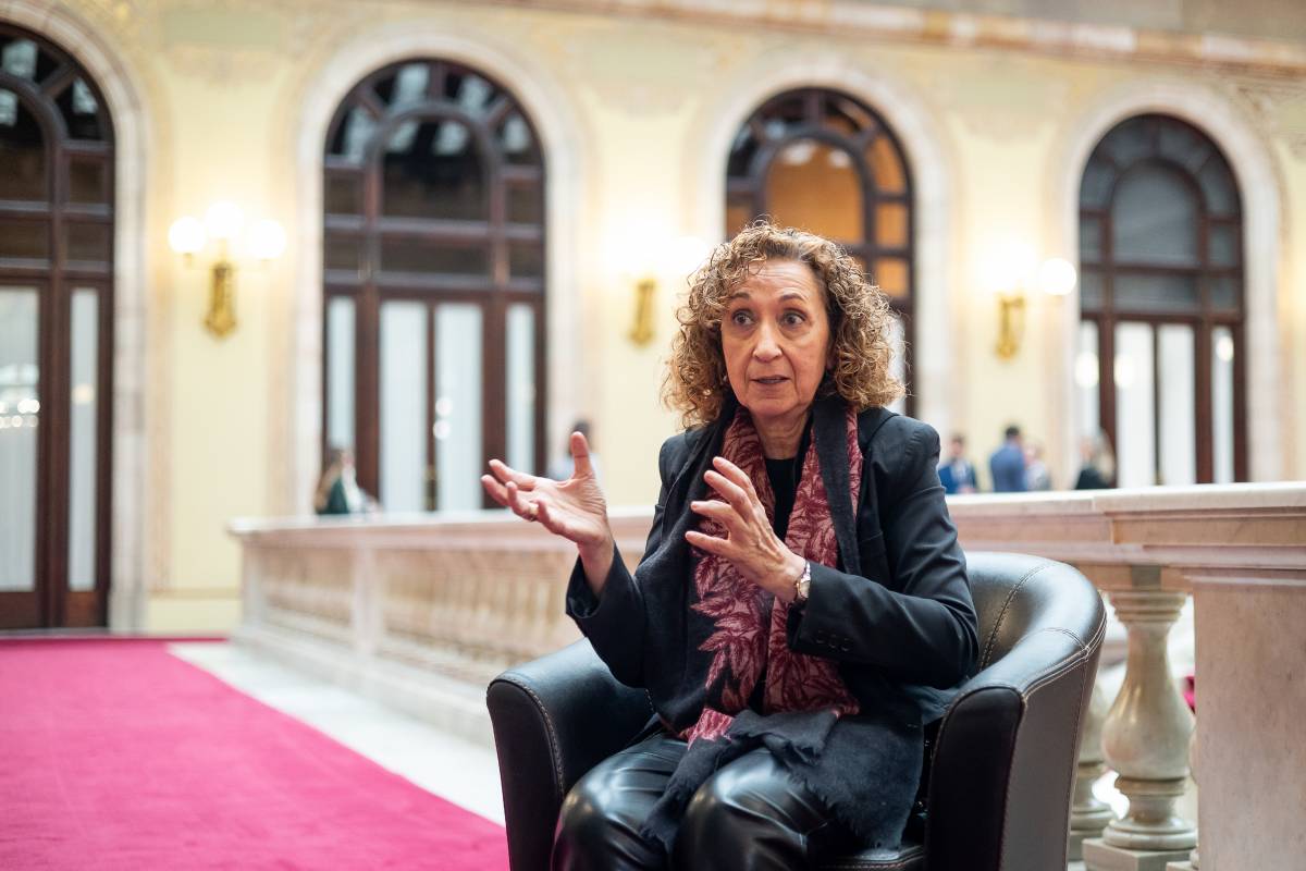 Ester Capella, durant l`entrevista amb Nació