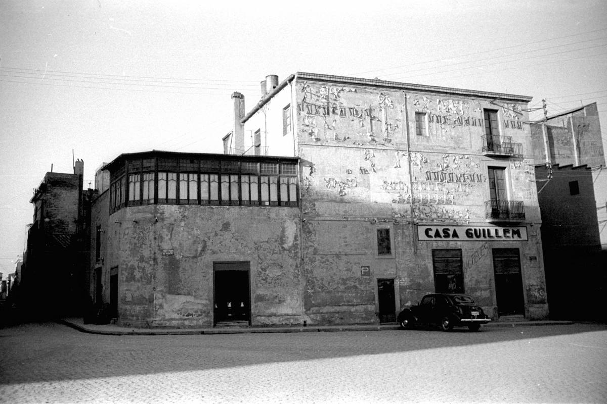 Cases del Pedregar just abans de ser esfondrades. Març del 1948 - Joan Balmes i Benedicto (AHS)