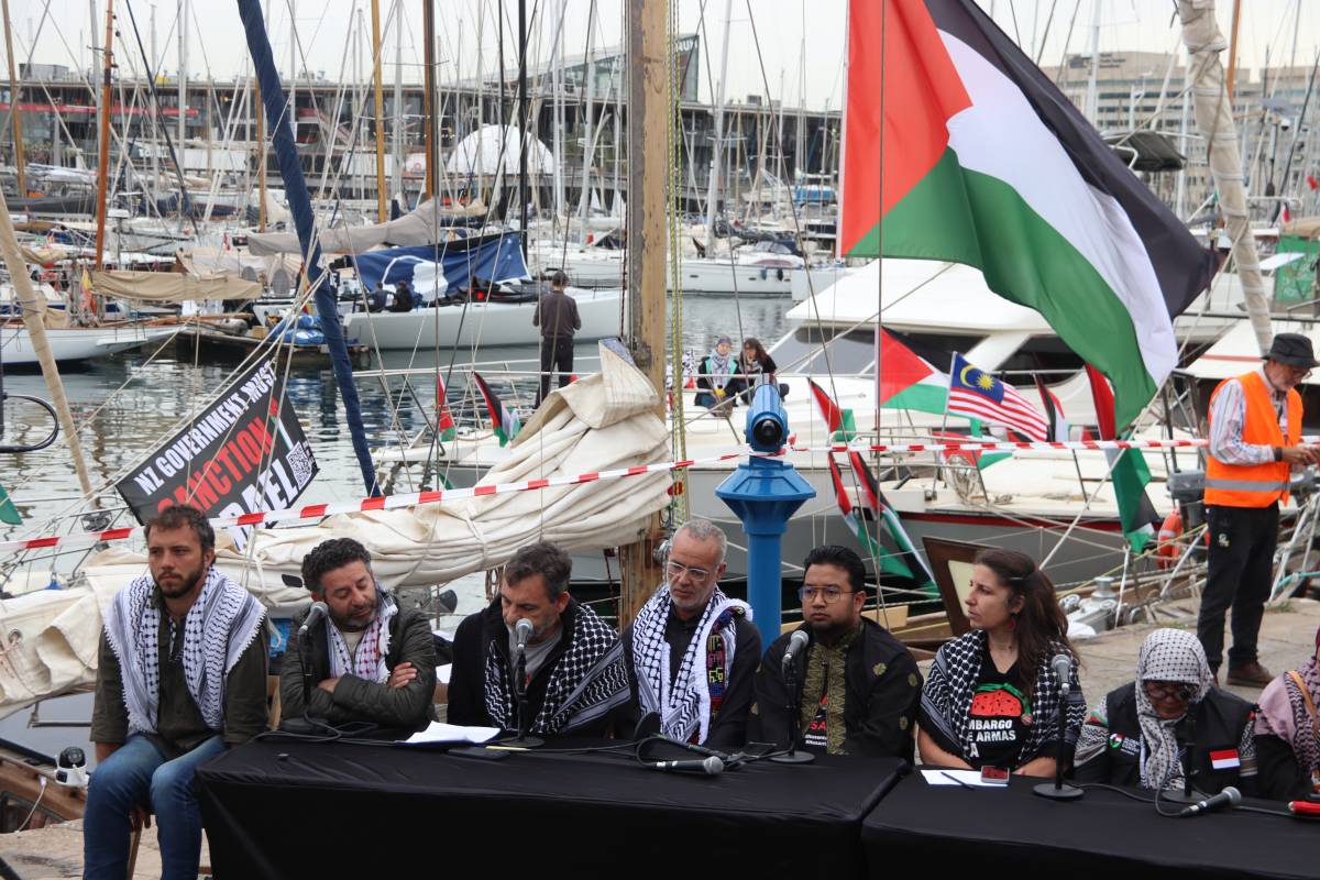 La Flotilla ajorna la sortida de Barcelona cap a Gaza pel mal temps