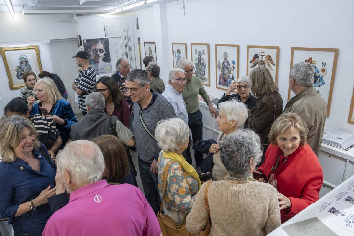 Moment de la inauguració de l'exposició - Alberto Tallón