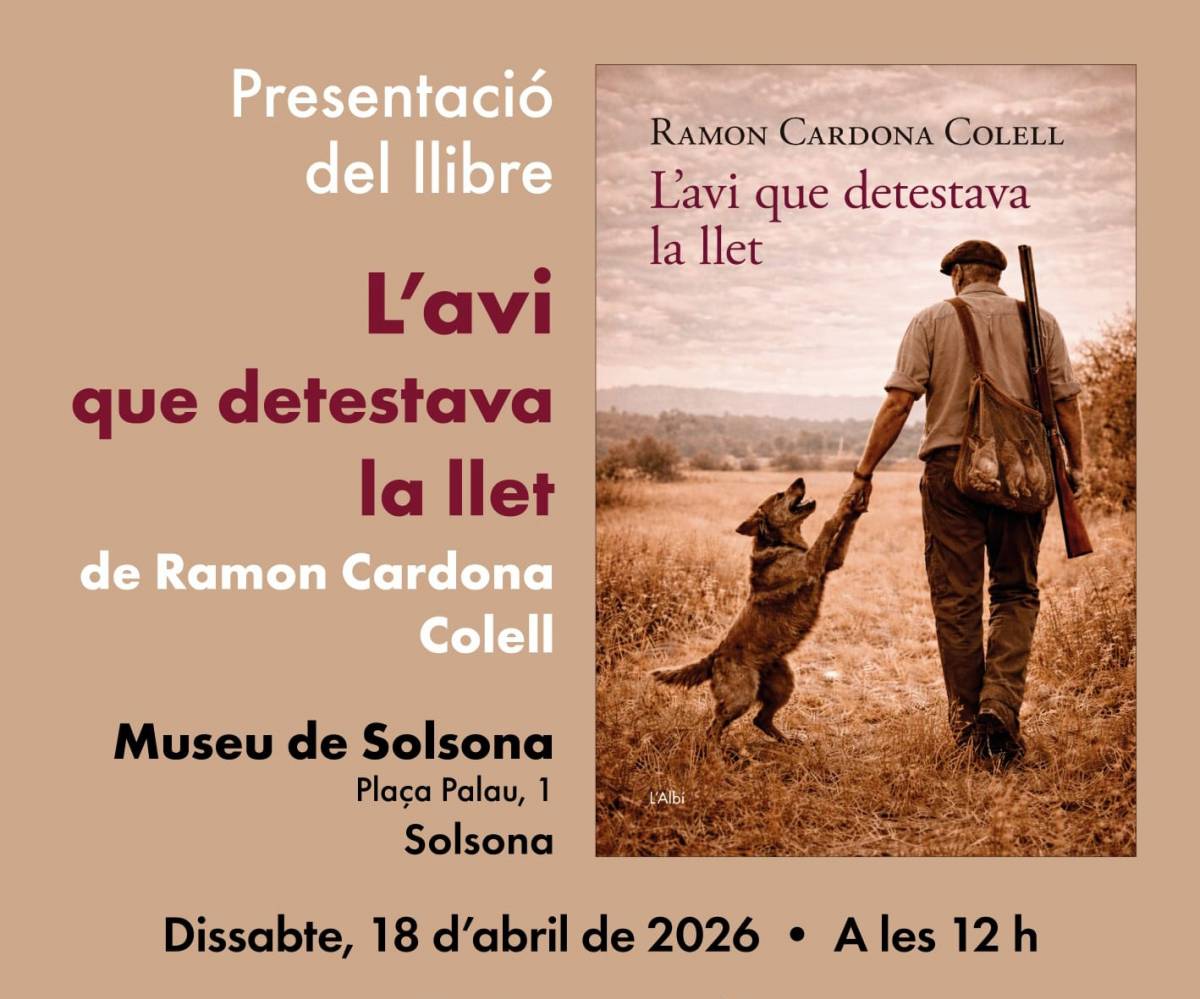 Ramon Cardona presenta a Solsona el llibre  «L'avi que detestava la llet»