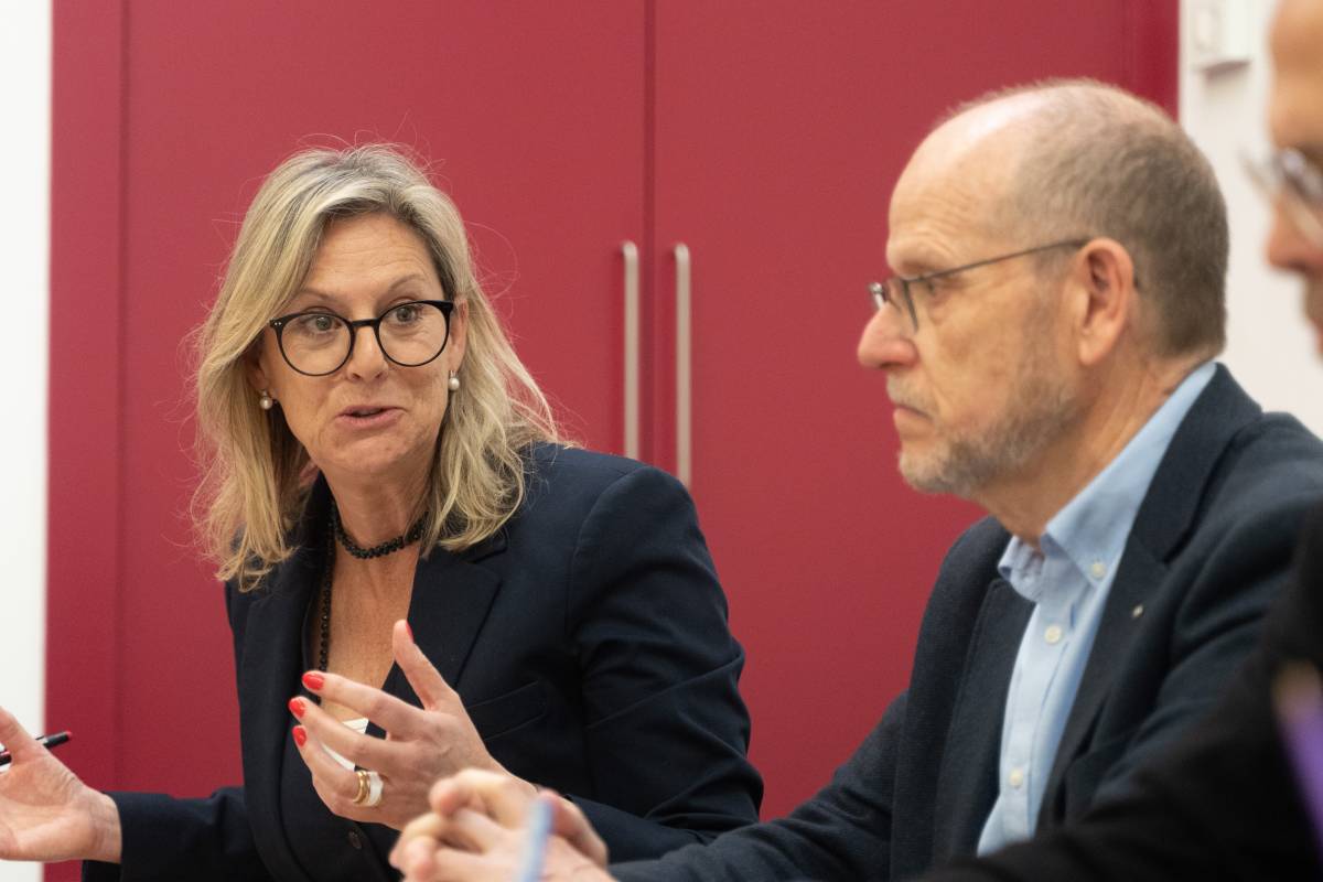 Montse Vilanova i Ramon Alberich durant la roda de premsa - David Chao Montse Vilanova i Ramon Alberich durant la roda de premsa