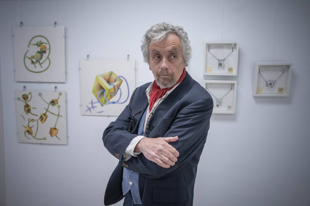 L'artista, a l'espai cultural del carrer de Sant Quirze - Nebridi Aróztegui