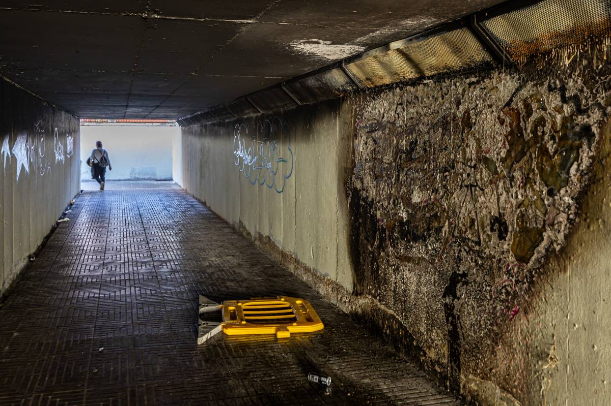 Incendi a l`interior d`un túnel soterrat de la Gran Via - Juanma Peláez Incendi a l`interior d`un túnel soterrat de la Gran Via