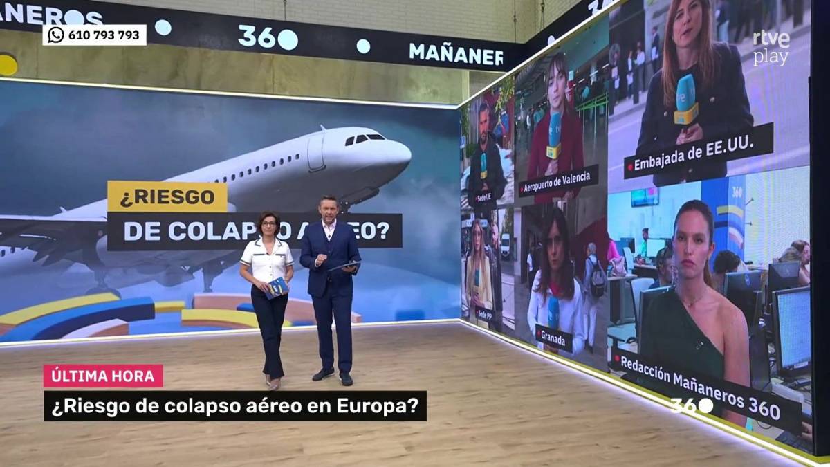 Un dels moments de Mañaneros 360 amb Adela González i Javier Ruiz