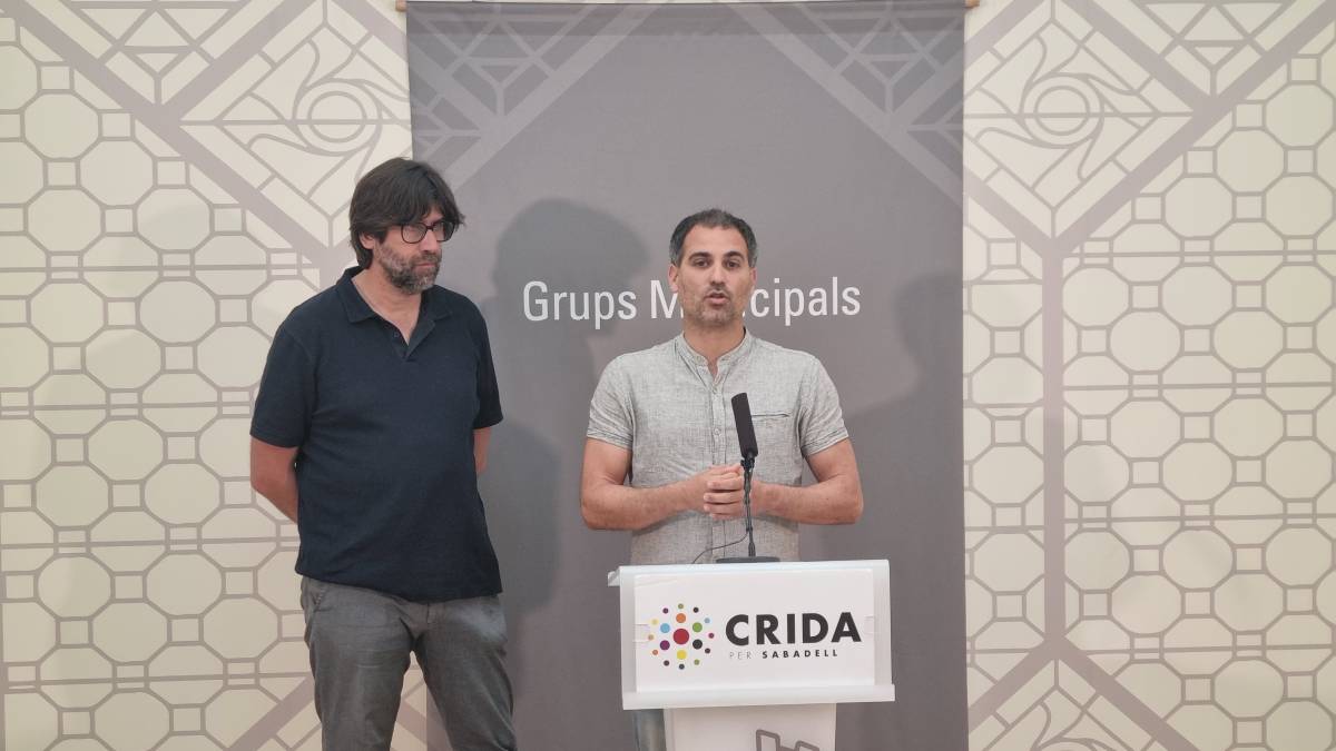 Guillem Fuster i Oriol Rifer, en roda de premsa - D.S.