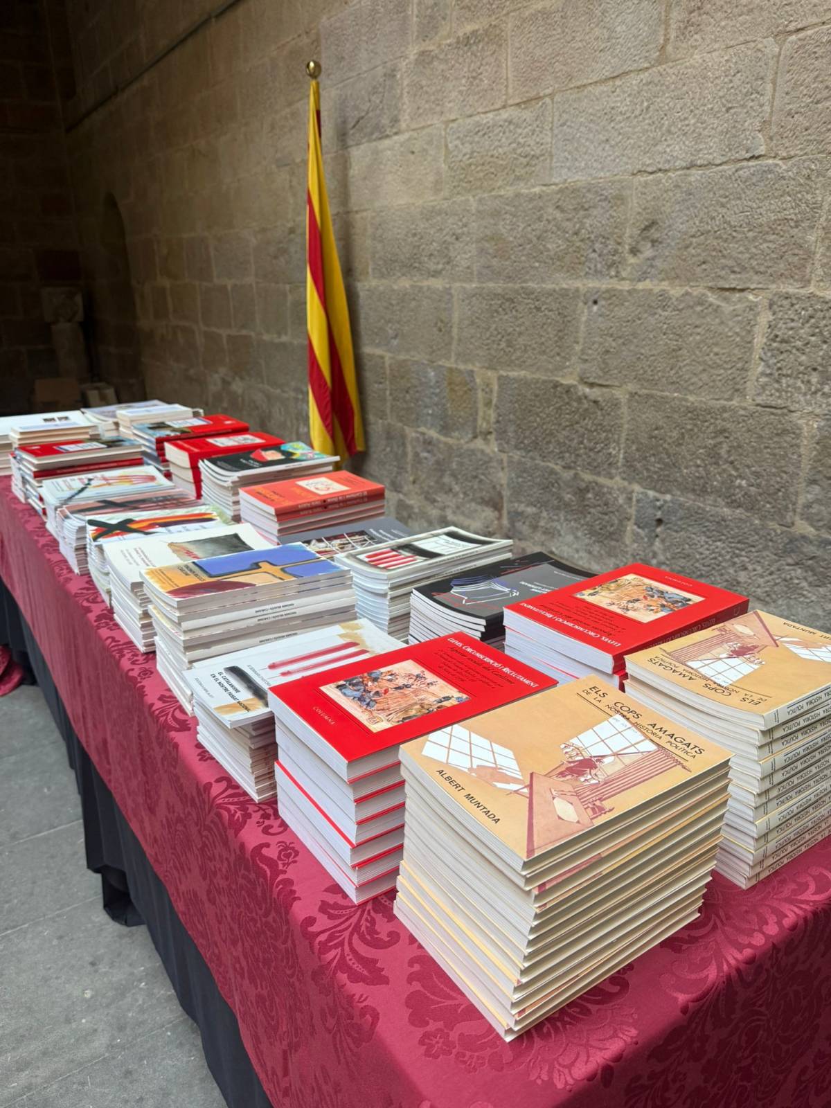 El Consell Comarcal del Solsonès instal·la la parada de llibres gratuïts al pati Gòtic per la setmana de Sant Jordi 
