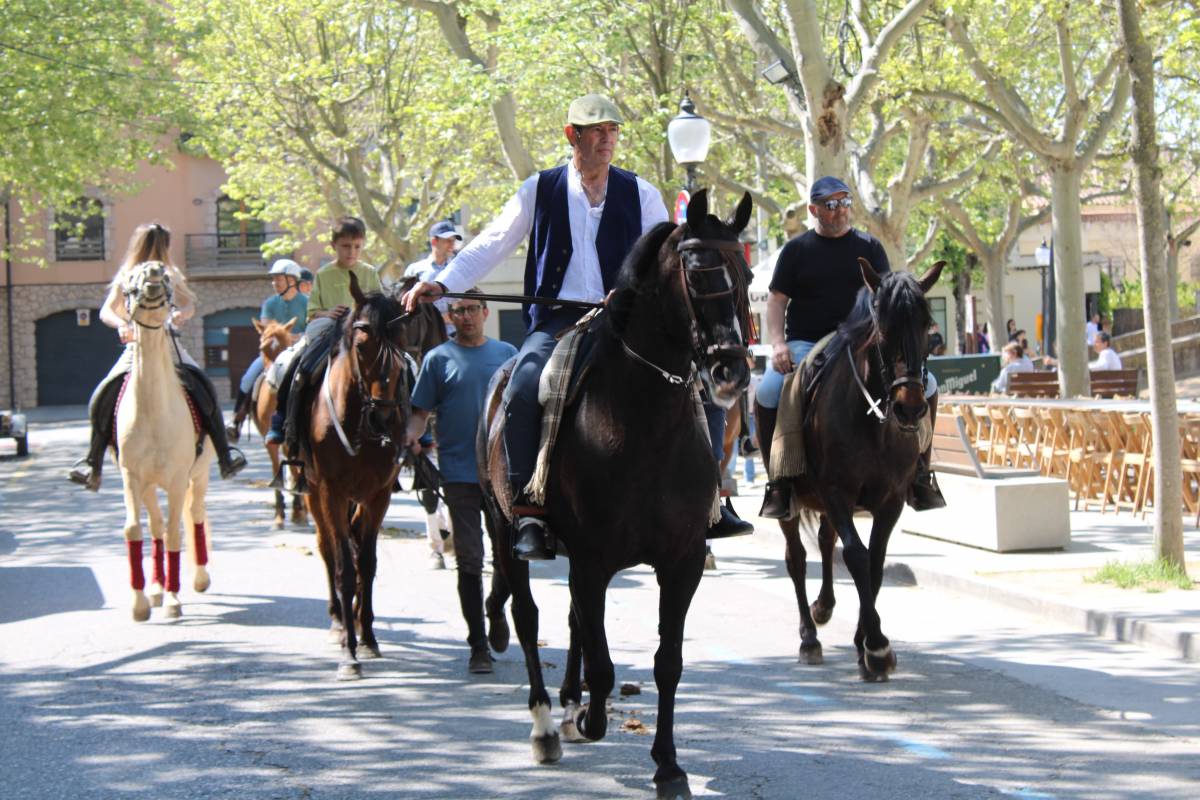 La jornada primaveral de Sant Antoni Abat a Solsona reuneix més de quaranta cavalls