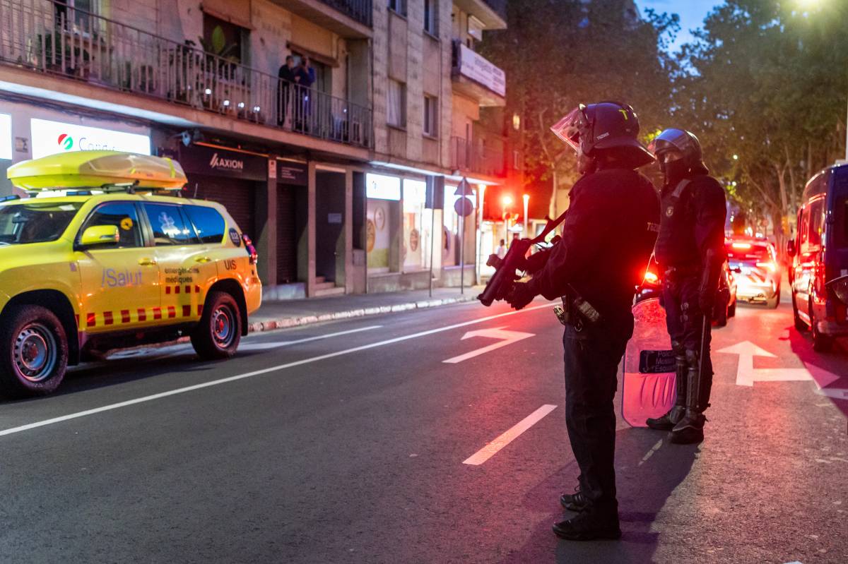 Intervenció dels serveis d`emergència a la Creu Alta