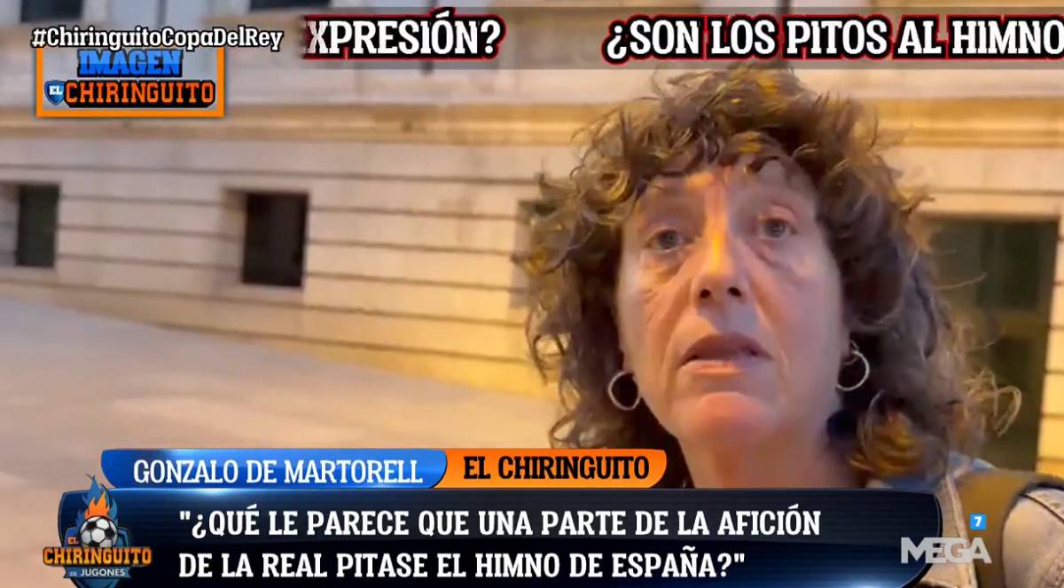 «El Chiringuito» aborda Teresa Jordà (ERC) per la xiulada a l'himne d'Espanya: «És llibertat d'expressió o no?»