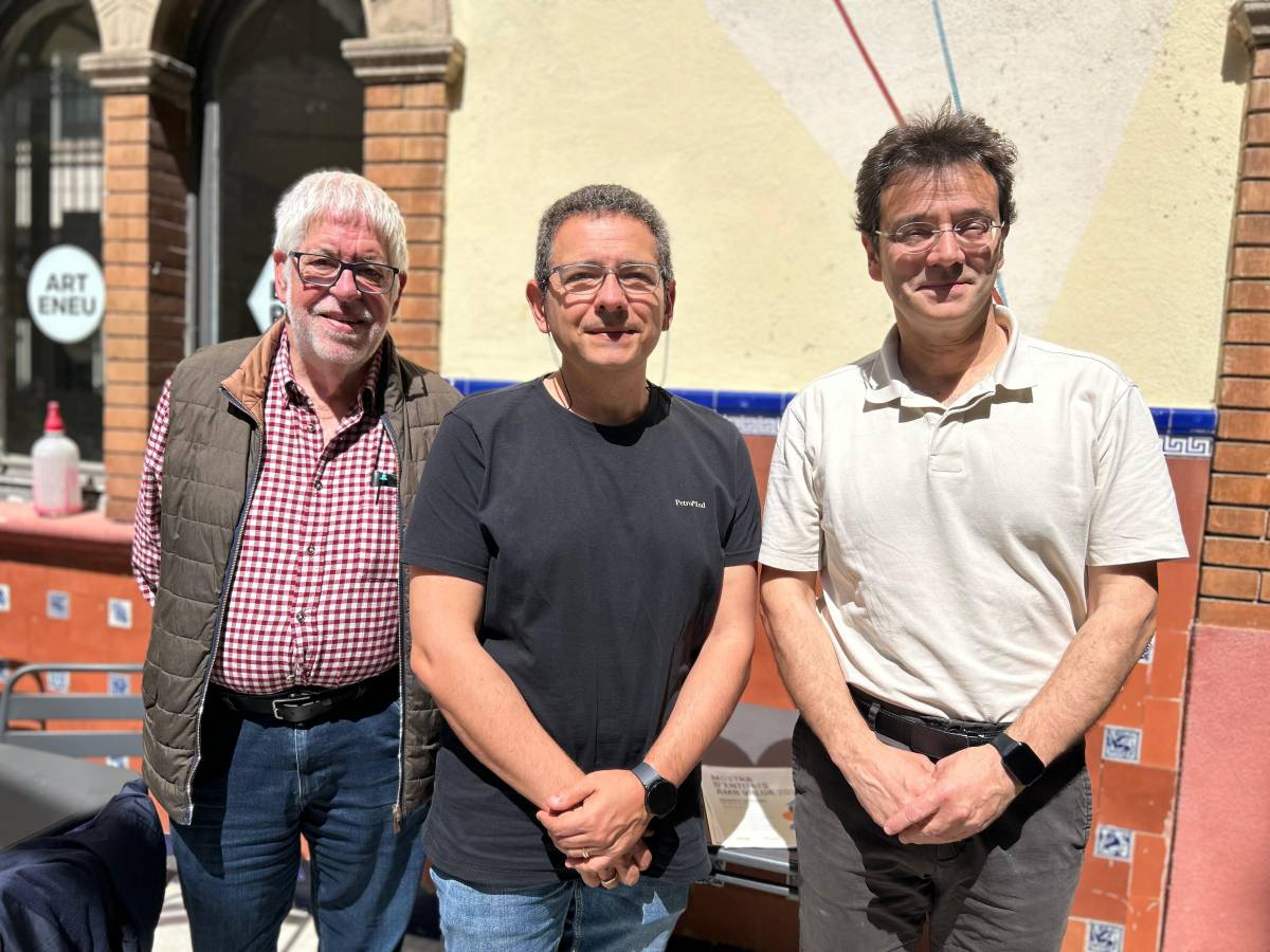 Joan Brunet, Ricard Rodríguez i Eloi Moya, d`esquerra a dreta