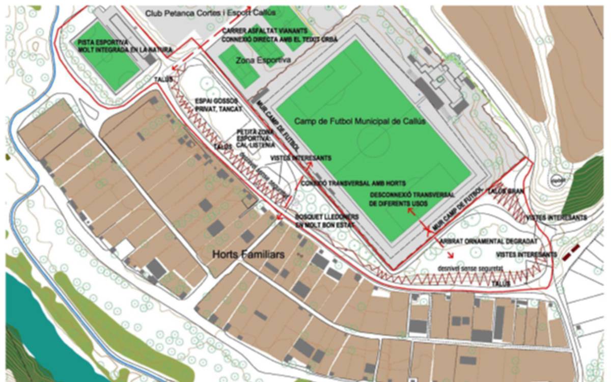 Callús projecta un nou espai verd a la Font amb un estudi de la Diputació