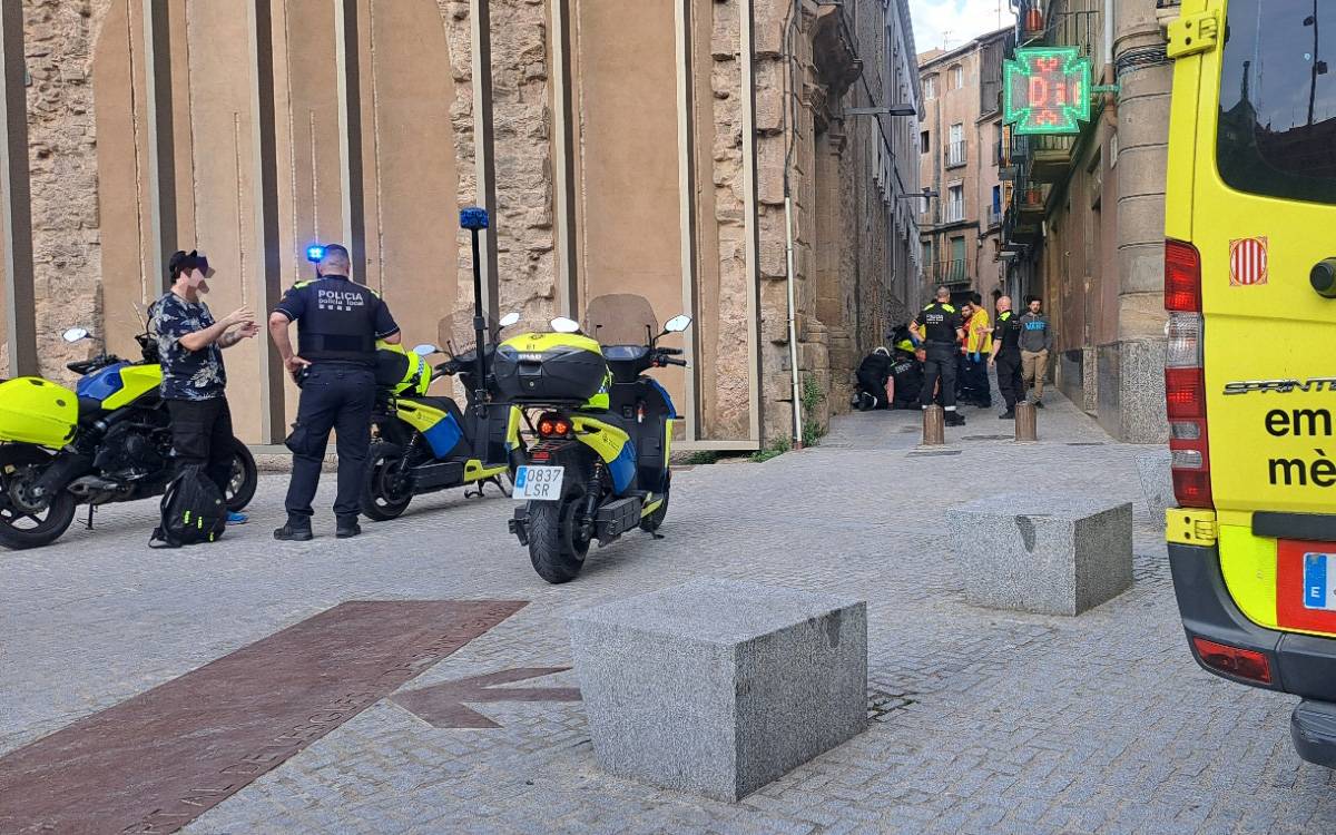 Sis agents per reduir un individu fora de si al carrer Viladordis de Manresa
