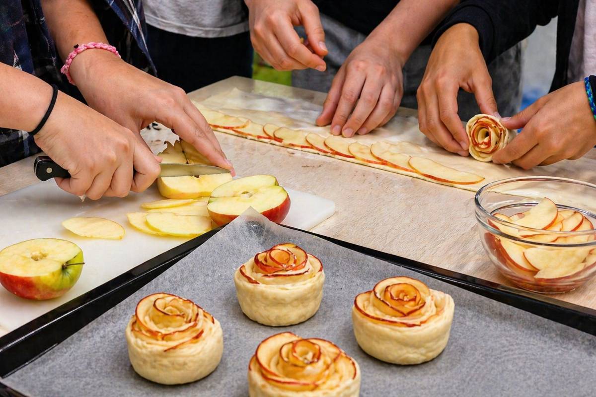 El taller de cuina servirà per fer roses amb pasta de full i poma