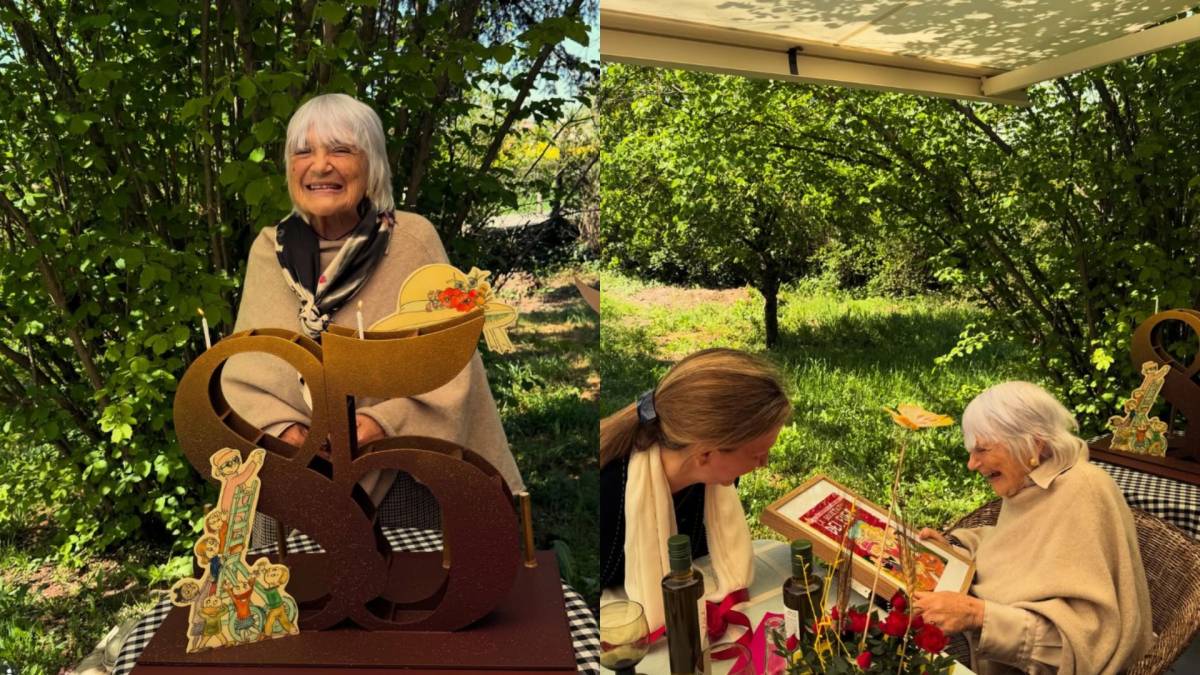 Pilarín Bayés celebra el seu aniversari amb un gran 85 de xocolata: «M’agradaria viure una mica més»