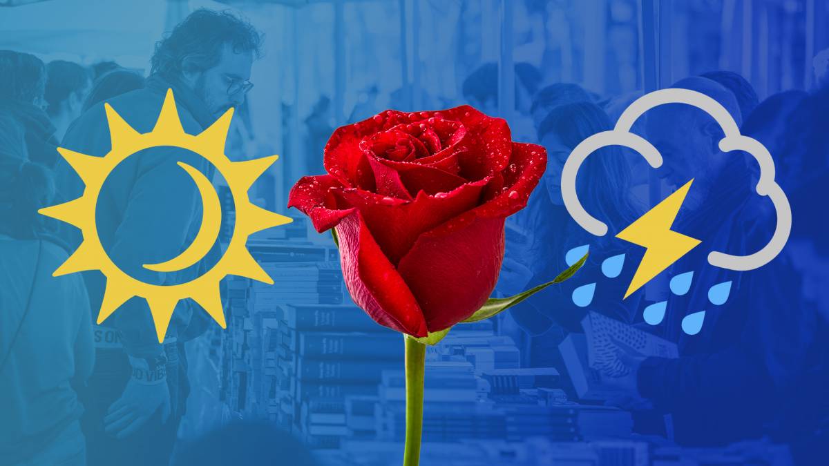 Un Sant Jordi de sol i calor, però esquitxat per xàfecs i tempestes