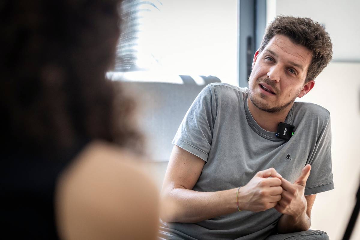 Sergi Ambudio, durant l`entrevista amb Nació