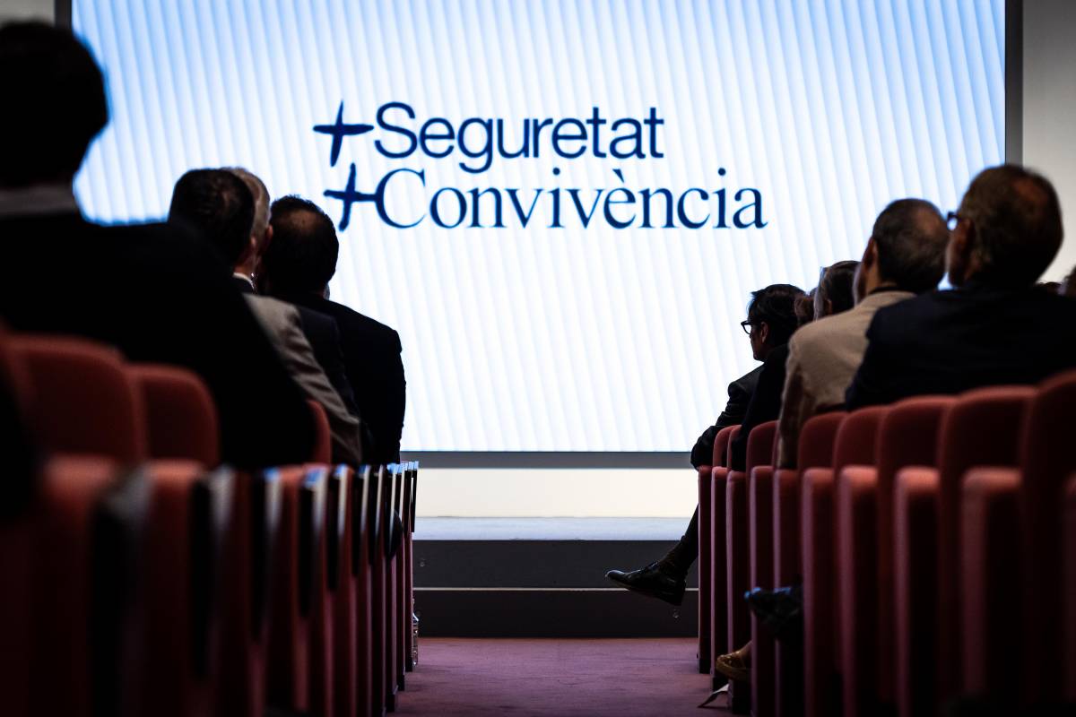 El president, Salvador Illa, aquest divendres en l'acte sobre el pla contra la multireincidència - Hugo Fernández