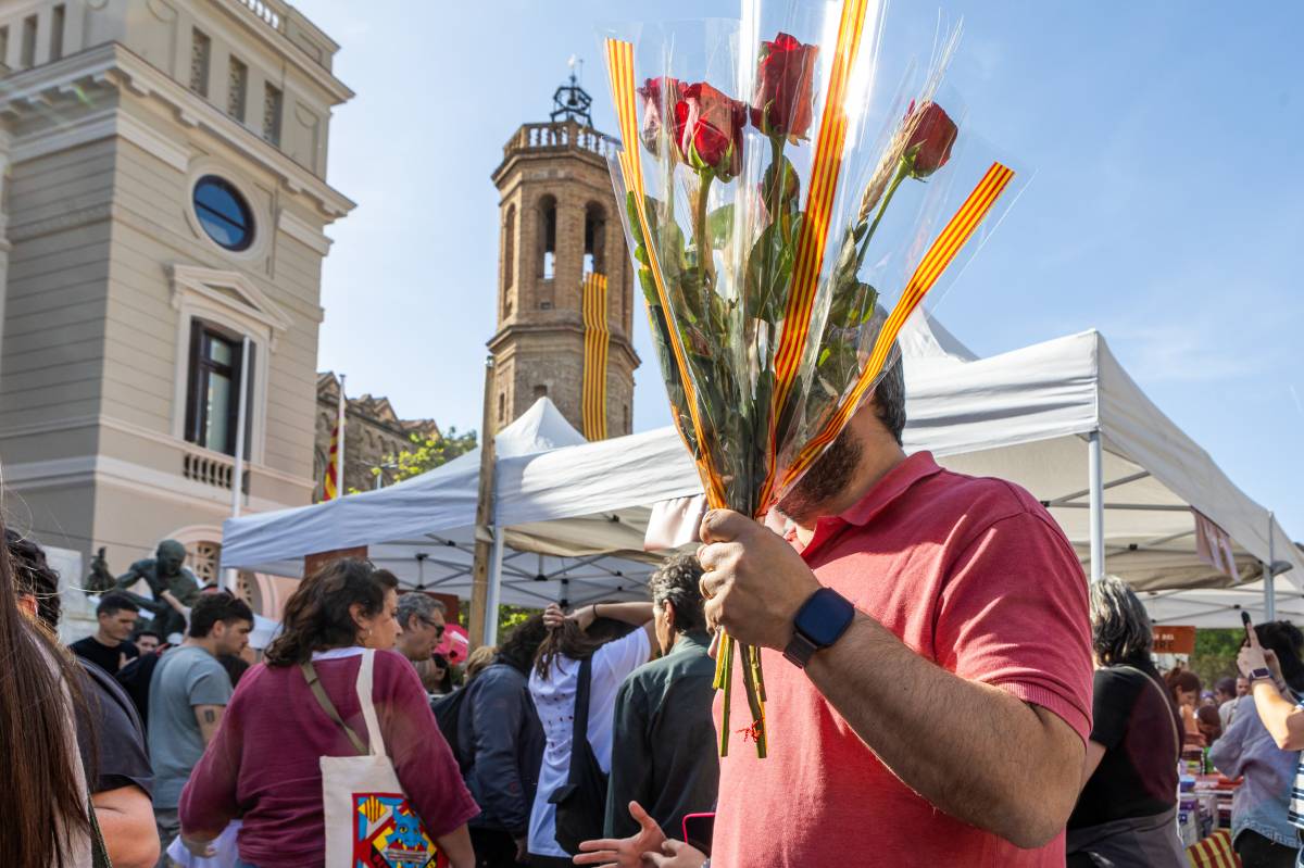 Roses exhaurides a floristeries de Sabadell per Sant Jordi