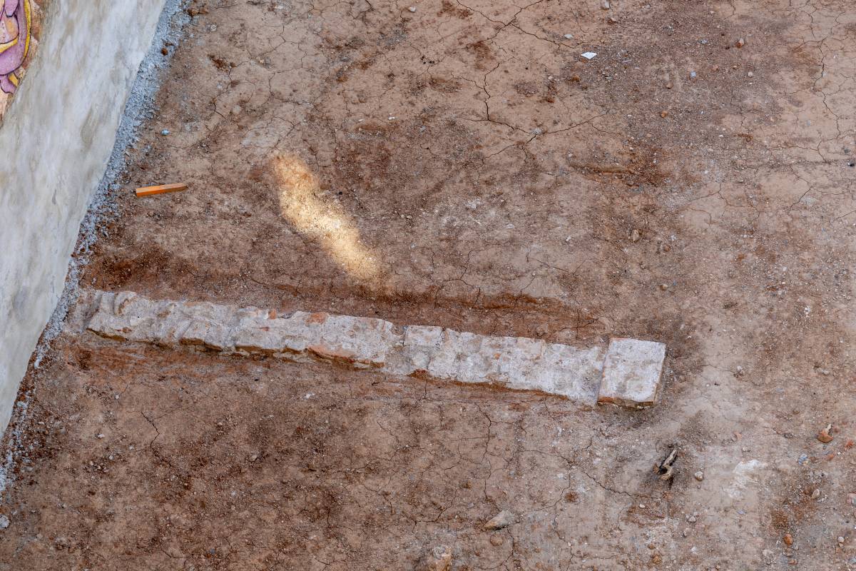 Restes arqueològiques a la plaça de Fidela Renom