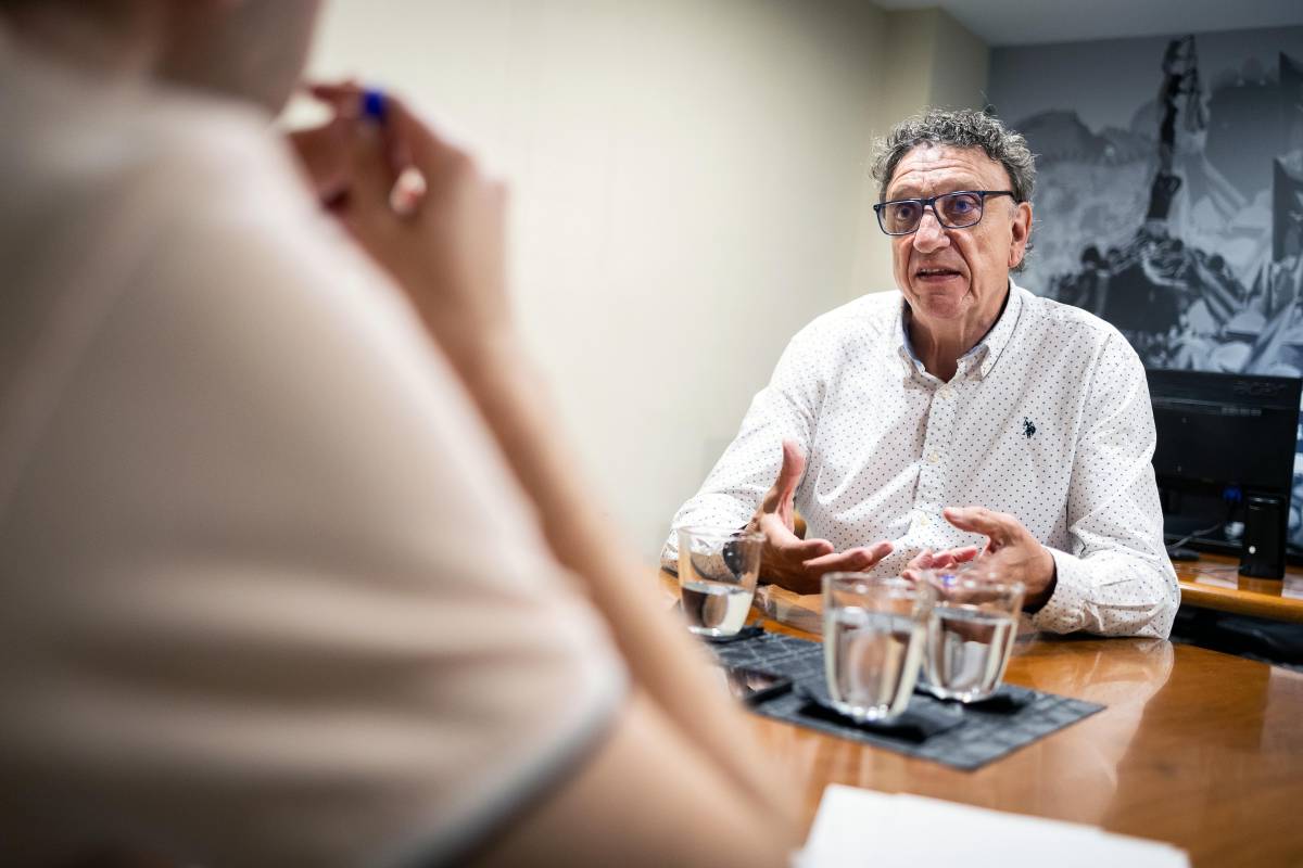 Josep Vila, durant l`entrevista amb Nació