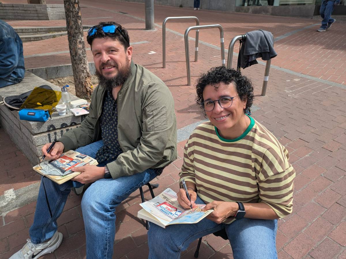 Els dibuixants urbans, al carrer de la Font Vella - 