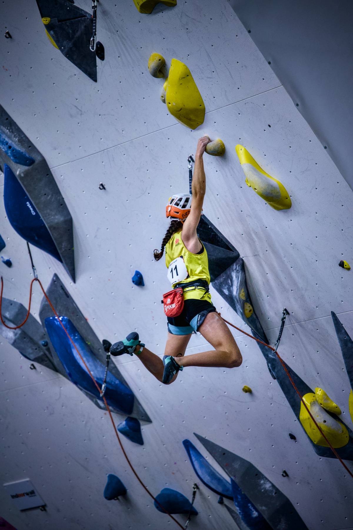 L'escaladora mentre fa una prova - Cedida