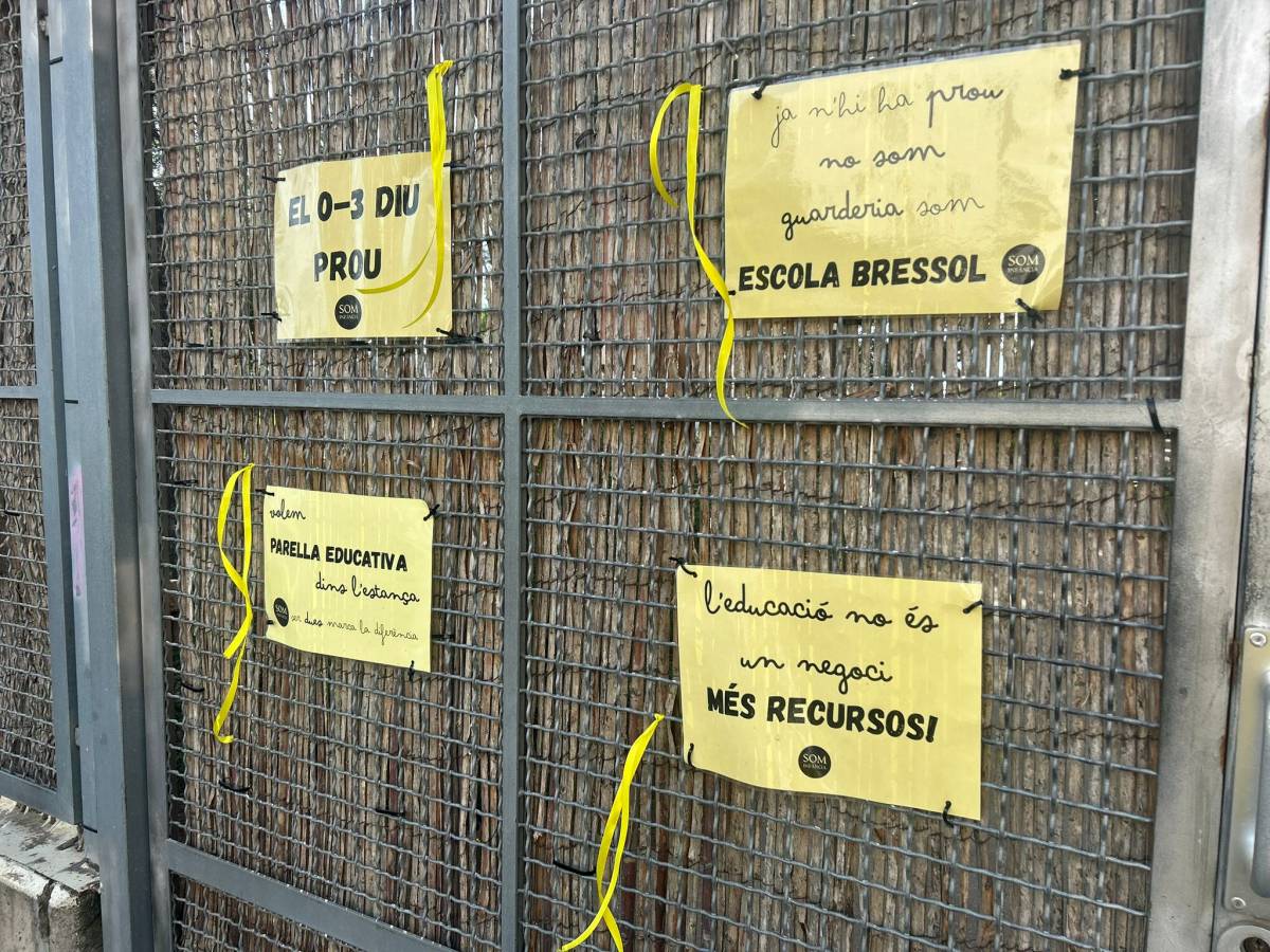Missatges reivindicatius en una escola bressol de Sabadell