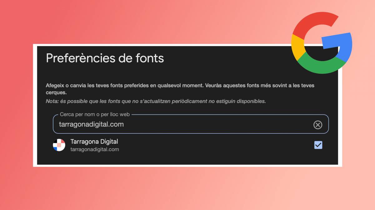 Segueix TarragonaDigital a Google: així pots escollir-nos com la teva font preferida per no perdre't cap informació del Camp de Tarragona
