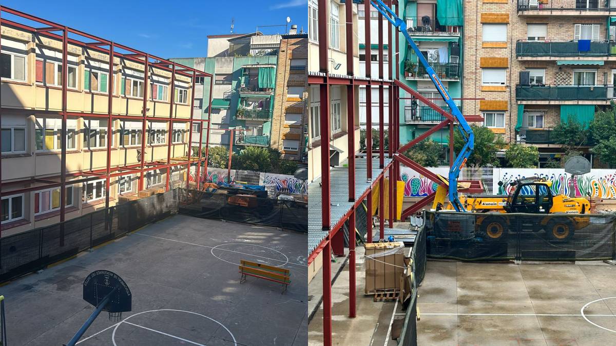 Obres de rehabilitació energètica a l`escola Sant Sadurní de Montornès del Vallès