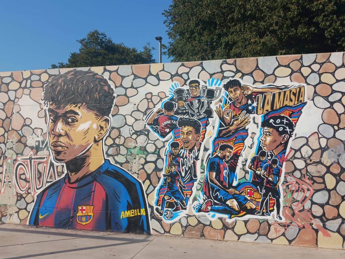 Imatge del mural de Lamine Yamal, a Rocafonda - Xarxes Imatge del mural de Lamine Yamal, a Rocafonda