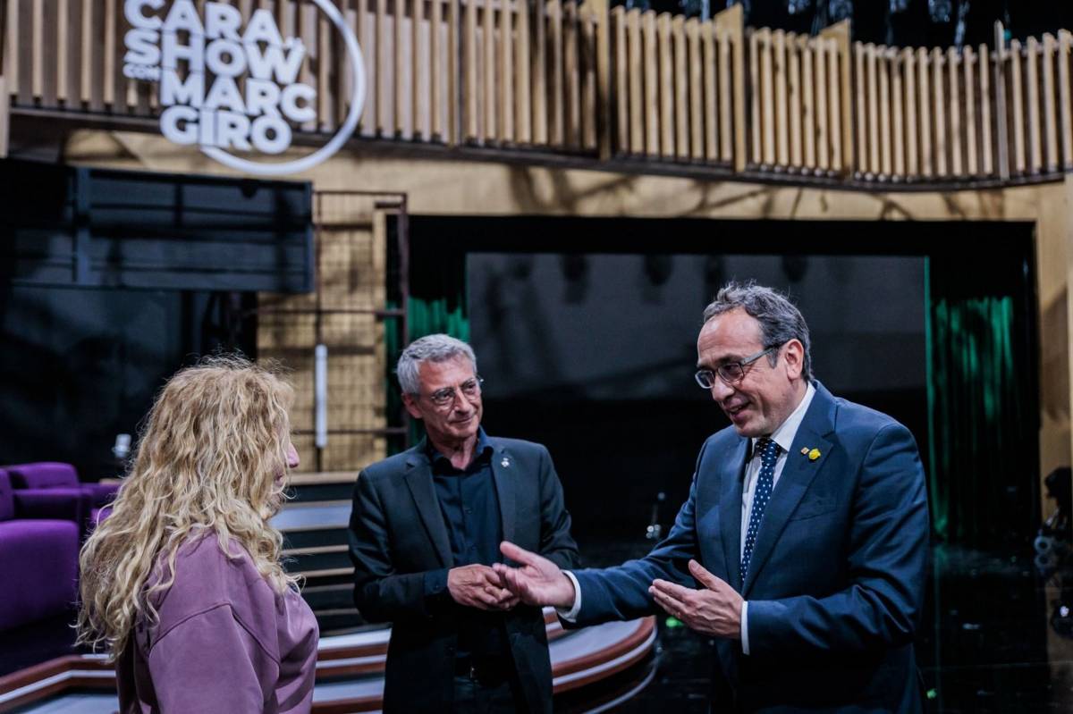 Josep Rull visita el plató de “Cara al Show”, el programa de Marc Giró
