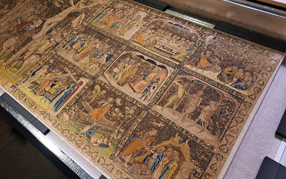 Detall del frontal florentí de la Passió de la Seu de Manresa