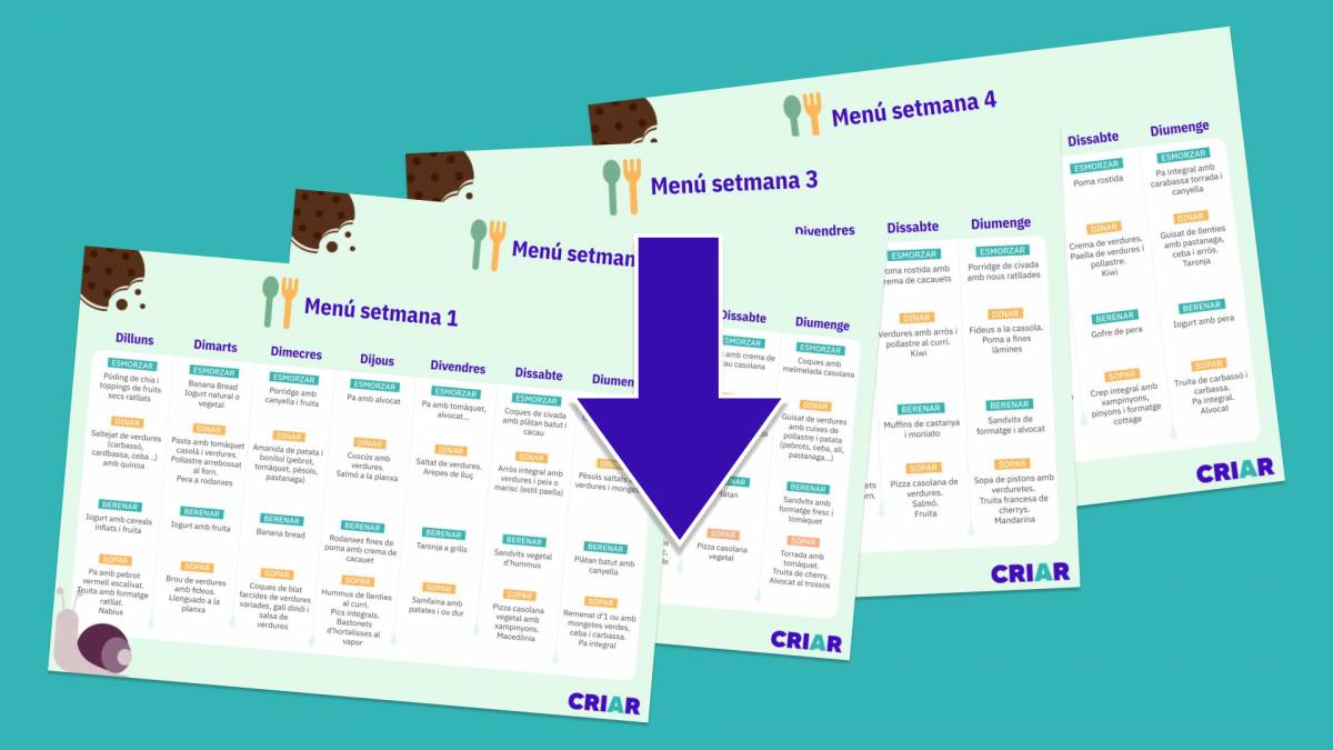 Com fer un menú saludable per a tota la família? Descarrega'l