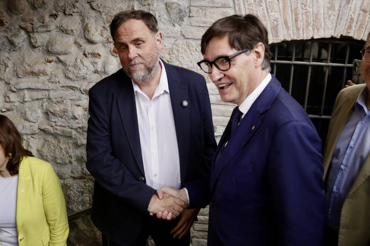 Oriol Jonqueras i Salvador Illa després de l`acord