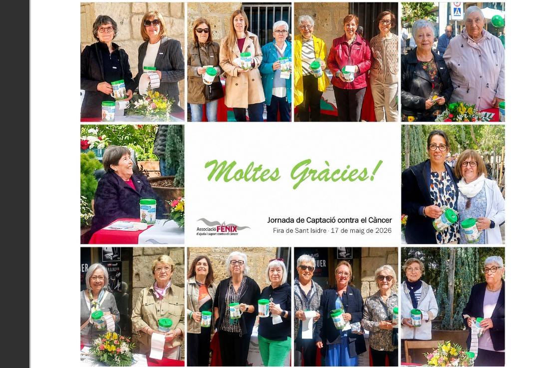 Vint-i-tres voluntàries han participat a la jornada de recaptació pel càncer a la Fira de Sant Isidre de Solsona