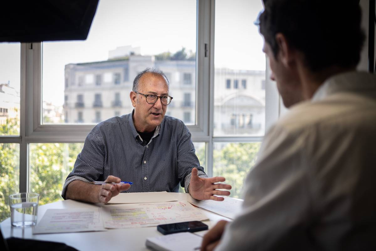 Xavier Antich, durant l`entrevista amb Nació
