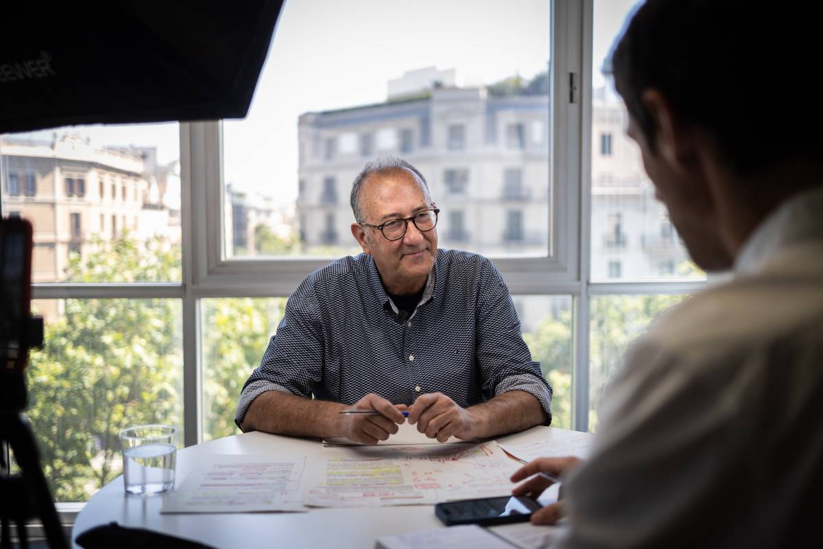 Xavier Antich, durant l`entrevista amb Nació