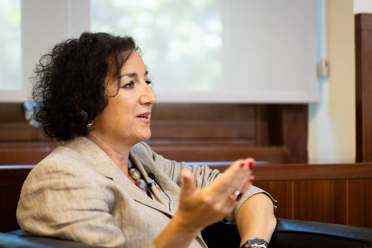 Alícia Romero, durant l`entrevista amb Nació