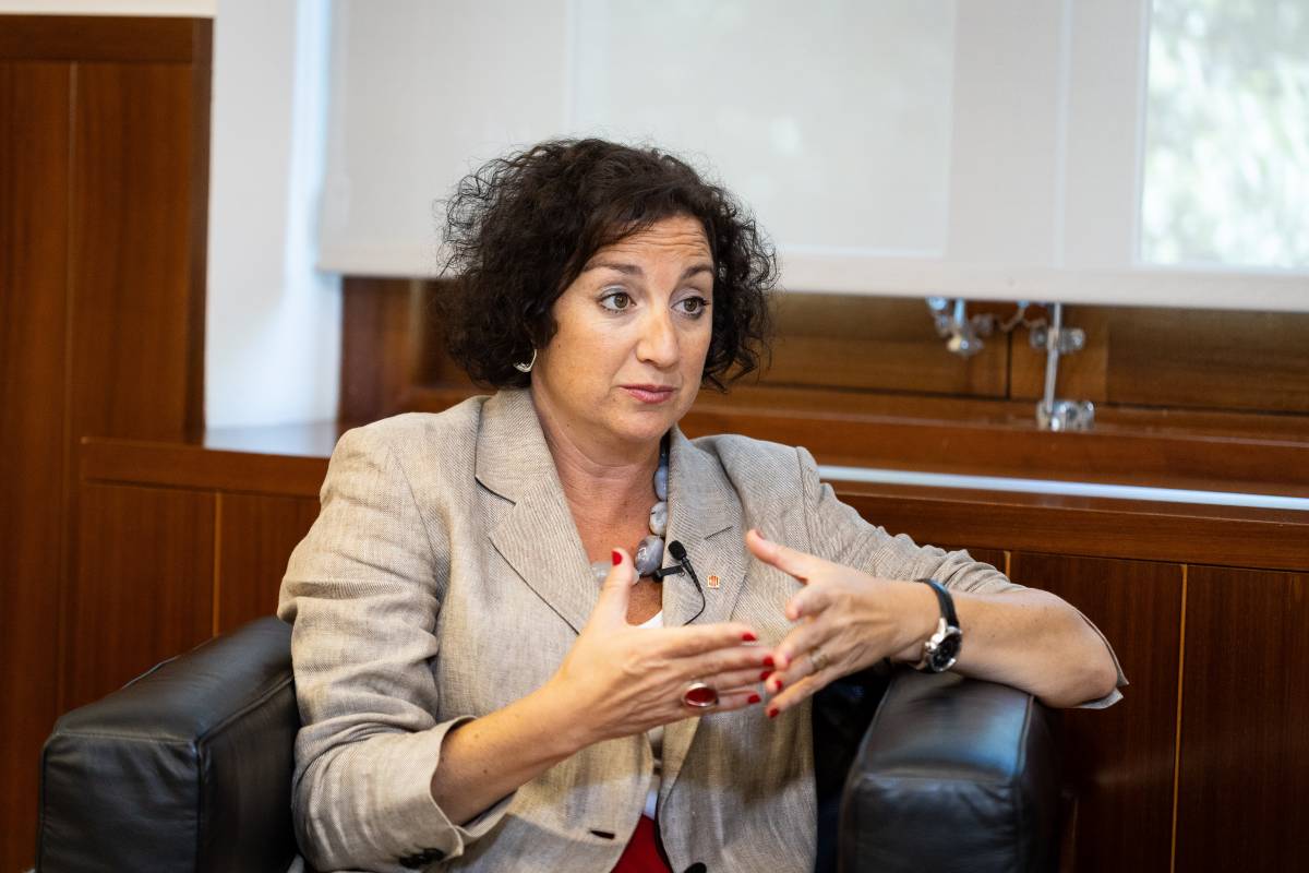 Alícia Romero, durant l`entrevista amb Nació