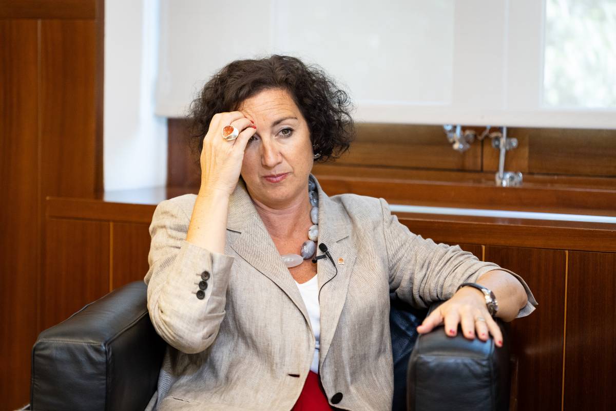 Alícia Romero, durant l`entrevista amb Nació