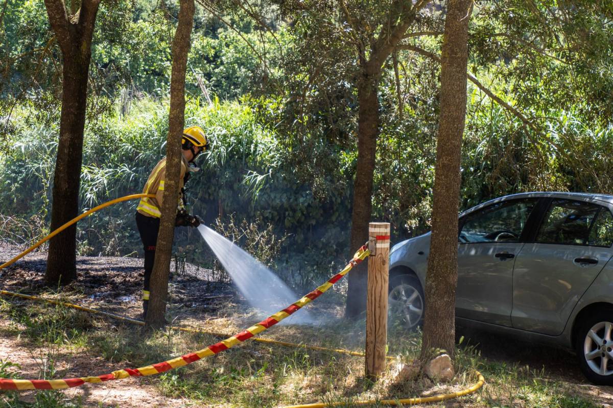 Incendi de vegetació a Can Puiggener - JUANMA PELÁEZ Incendi de vegetació a Can Puiggener