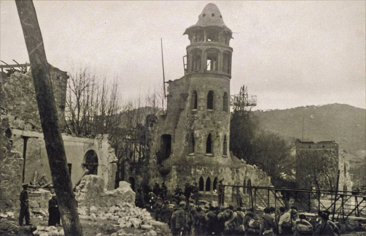La Miranda, deteriorada, després de la guerra civil. - cedida