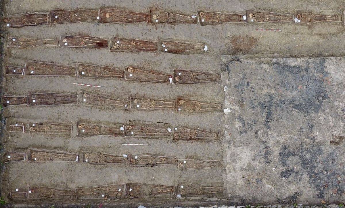 Exhumació de les restes trobades al cementeri. - Cedida Exhumació de les restes trobades al cementeri.