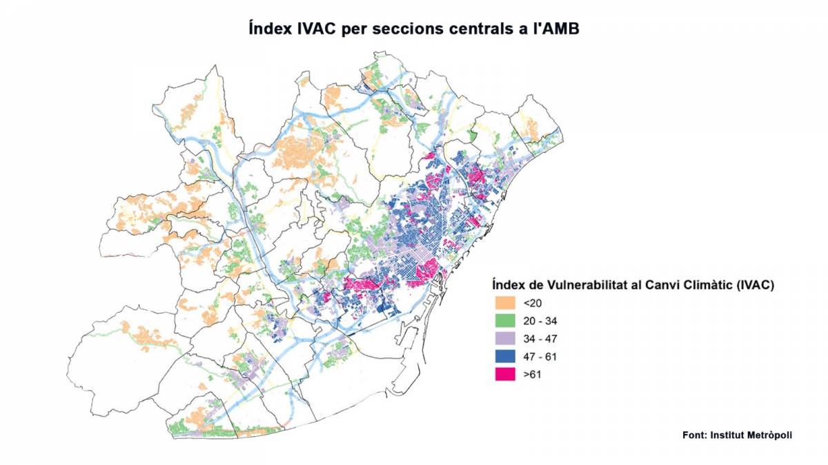 Índex IVAC per seccions censals a l`àrea metropolitana de Barcelona - Institut Metròpoli Índex IVAC per seccions censals a l`àrea metropolitana de Barcelona