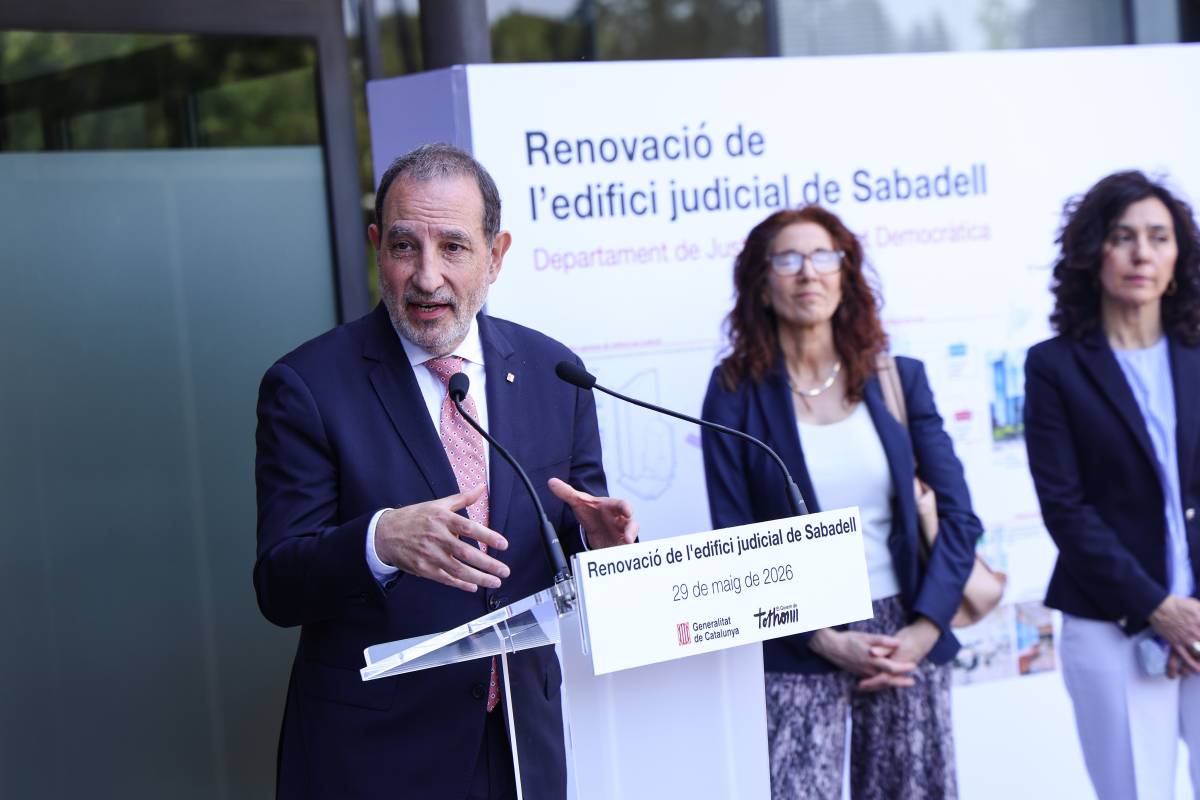 El conseller de Justícia i Qualitat Democràtica, Ramon Espadaler, en la posada de llarg de les obres - Víctor Castillo El conseller de Justícia i Qualitat Democràtica, Ramon Espadaler, en la posada de llarg de les obres