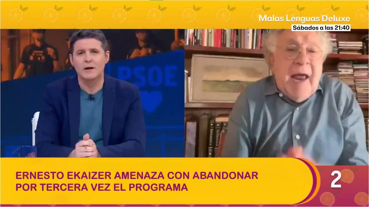 Ernesto Ekaizer torna a enganxar-se amb Jesús Cintora a «Malas Lenguas»: «Tens el do d'interrompre'm»